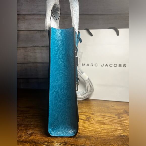 Marc Jacob’s Micro Mini Grind Leather Tote - Harbor Blue - Picture 5 of 8